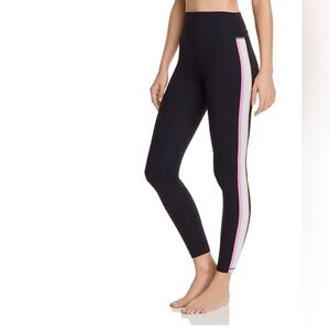 Spiritual Gangster Perfect High Waist Leggings Pastel Rainbow Stripe Large GUC